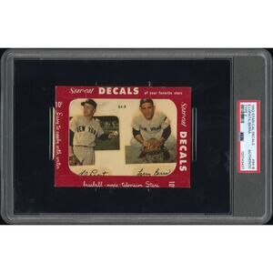 1952 Star Cal Decal Yogi Berra PSA New York Yankees Type 2 Ed Lopat 10 Graded